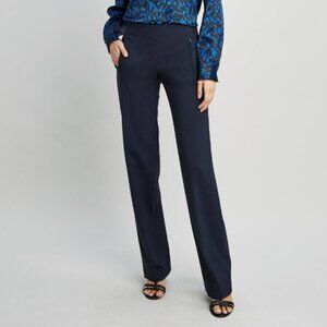 Elie Tahari Odette Straight leg Pant, Dark Navy, size 10